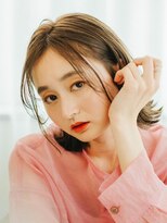 ユッカ エハ 豊中(YUCCA eha)&nbsp;大人可愛いシンプルミディ/外ハネ/暖色系カラー