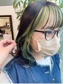 GoofyTokyo銀座/フェイスフレーミング/インナーカラー抹茶ミルク