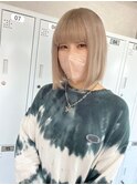 ミルクティーベージュダブルカラーケアブリーチインナーカラー