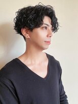 トップヘアーラウンジ 知立(TOP HAIR Lounge)&nbsp;束感ウェッジ波巻きウェーブ/前髪パーマ/アッシュブラック