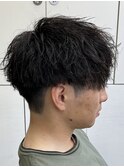 緩めツイストスパイラルパーマ/刈り上げマッシュ