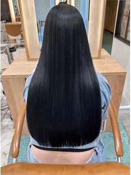 アテナ(ATENA) 艶々スーパーロング髪質改善カラー ブルーブラック!