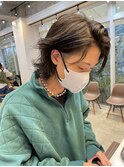 韓国風メンズウルフパーマ
