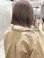 ラフヘアデザイン(Raf hair design)&nbsp;ダブルカラーミルクティーベージュオリーブグレージュミニボブ