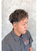 メンズショート×ハイライトカラー