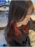 発色◎暖色インナーカラー