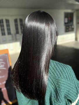 クレップスヘアーヒマワリ(CRE'PS HAIR HIMAWARI) サラ艶髪質改善縮毛矯正ロングヘア