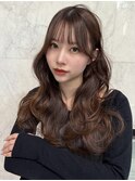 レイヤーカット ウェーブ巻き 韓国 