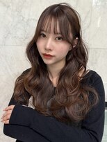 レイヤーカット ウェーブ巻き 韓国 honoca