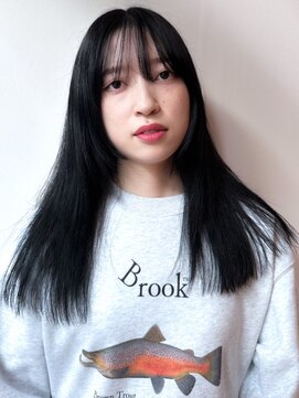 ザ ドッツ(THE DOTS) ロングレイヤー 姫カットレイヤー 黒髪ロング 20代