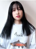 ロングレイヤー 姫カットレイヤー 黒髪ロング 20代