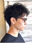 前髪下ろしも可能2wayショート/ショートパーマ/静岡メンズ短髪