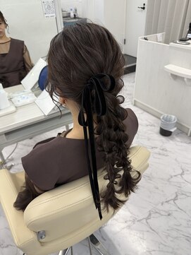 ツイン編みおろし