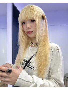 ブロンド/抜きぱなしブリーチ/ケアブリーチ