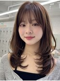 三鷹レイヤーカット韓国ダブルカラー顔周り前髪カットボブ