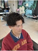 アップバング ツイスパパーマ