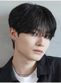 原宿メンズカット韓国風シースルーマッシュスタイル刈り上げなし