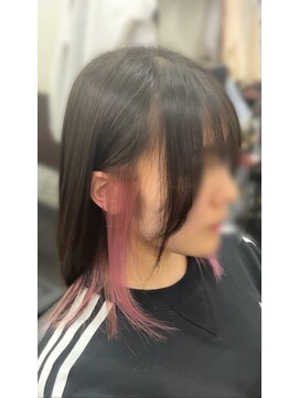 ヘアーズクレッセント(CRESCENT) インナーカラーピンク