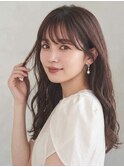 セミロング20代30代ストレートレイヤー前髪なし前髪あり越谷