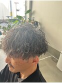 縦落ちツイストピンパーマ