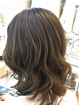 ウェーヴ 浜松小豆餅店(wave) 〈wave小豆餅店〉グレージュシークレットハイライトなみなみ巻き