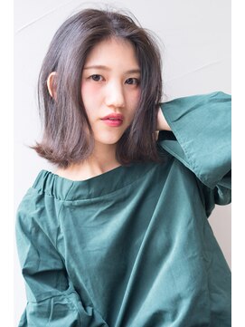 アッシュ 祐天寺店(Ash) センターパートのニュアンス外ハネボブ