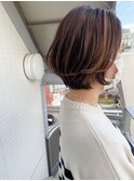 ［OCEAN　Hair&Life]白髪ぼかしハイライト/大人ボブパーマ
