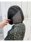 インナーシルバーカラー～ぱっつんボブ～