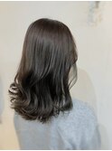 20代30代40代髪質改善カラーカーキグレージュ艶感ロブヘアー