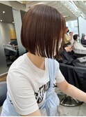 小顔★ショート/前髪カット黒髪/ブリーチなし/切りっぱなしボブ