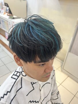 デイジー インデックスヘア 大島店(DAISY index hair) 唯一無二オシャレハイライト!ターコイズカラー¥17900