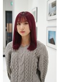 ワインレッドカラー美肌カラーニュアンスカラー