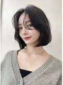 黒髪タッセルボブ×顔周りレイヤー