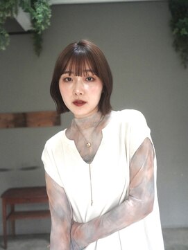 ガーランド (Garland) 切りっぱなしボブ/暖色カラー/前髪/原宿神宮前