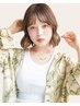 カット＋寒色透け感カラー ￥9,000 [新宿/新宿駅/ボブ]
