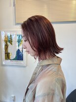 モーメント(a moment)&nbsp;ワンレンレイヤーxチェリーピンク