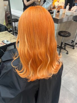 ベレーザ 渋谷(BELEZA) 9993秋色オレンジベージュレイヤーパーマウルフロングレイヤー