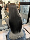 ワンカラーで出来る色素薄めカラー×縮毛矯正