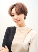 イメチェン外ハネボブ美髪ワイドバングレイヤーショート/原宿