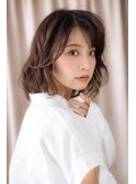 □インナーカラー細めハイライトボブパーマ406-2北浦和20代30代
