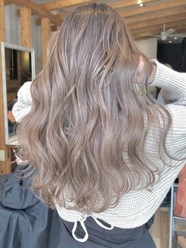 ラグーン(LAGOON) バレイヤージュグレージュハイライトダブルカラーケアブリーチ