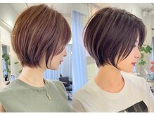 【エラ張り】実は気になる方が多いエラ張りさんは襟足を長めに残して小顔に！ショート柏ハイライト髪質改善