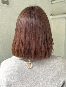 コロ(COLO) 【吉祥寺】 ダブルカラー ブリーチ ピンクベージュ ボブ