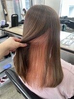 アジールヘア 赤羽駅南口店(agir hair)&nbsp;ダブルカラーケアブリーチインナーカラーピンクベージュ(赤羽)