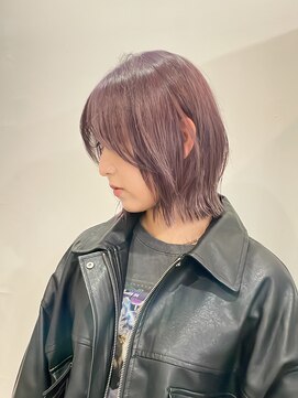 サクラ オモテサンドウ(SAKURA) ボブ×ホワイトラベンダー/ブリーチありダブルカラー/表参道