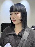 ＊ハッシュカットグレージュデザインカラーツートンカラー