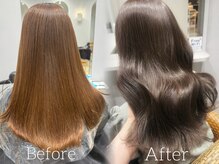 《関日葉里》透明感オリーブベージュBefore→After