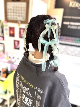 オリー 掛川大坂店(OLY) ツイン編みおろしヘア/イベントヘアセット