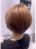 似合わせ丸みショートボブ×ナチュラルブラウン