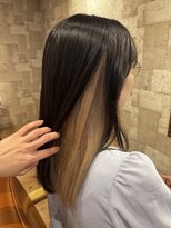 ヘアサロン アプリ(hair salon APPLI) インナーカラー×ミルクティーベージュ